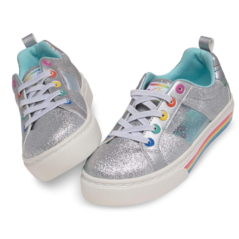 Big Girl Glitter Sneakers by‎ My Butterfly Silver Size 6 New With Tags